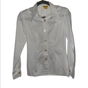 Ines de La Fressange White Button Down Shirt